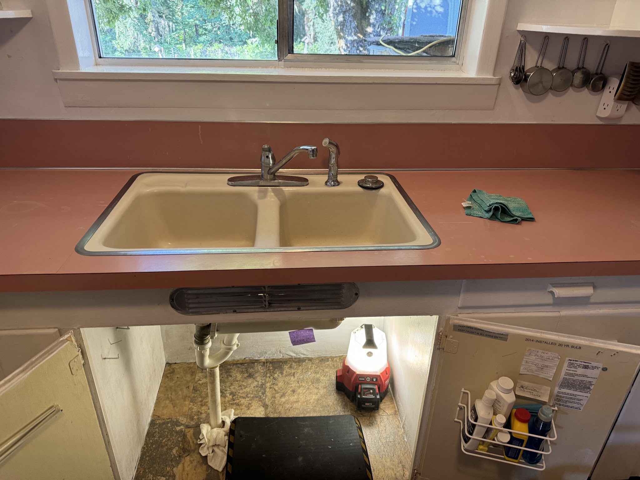 Kitchen sink and under-sink plumbing repair